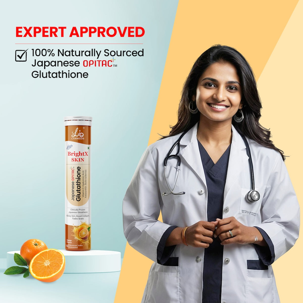 BrightX Opitac Japanese Glutathione Effervescent Tablets