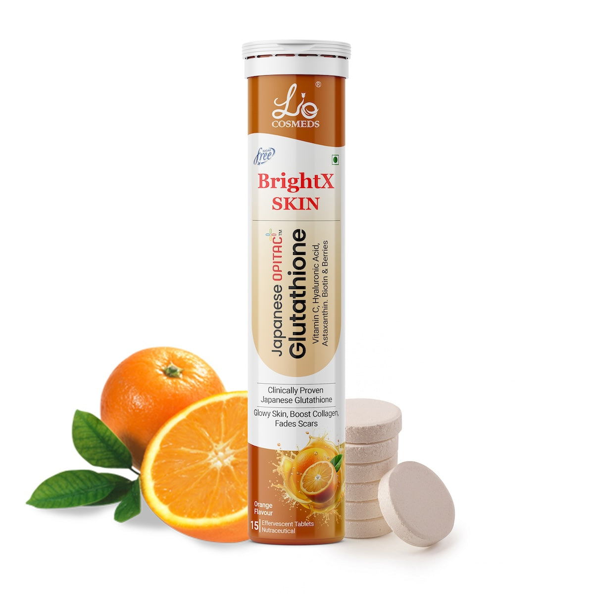 BrightX Opitac Japanese Glutathione Effervescent Tablets