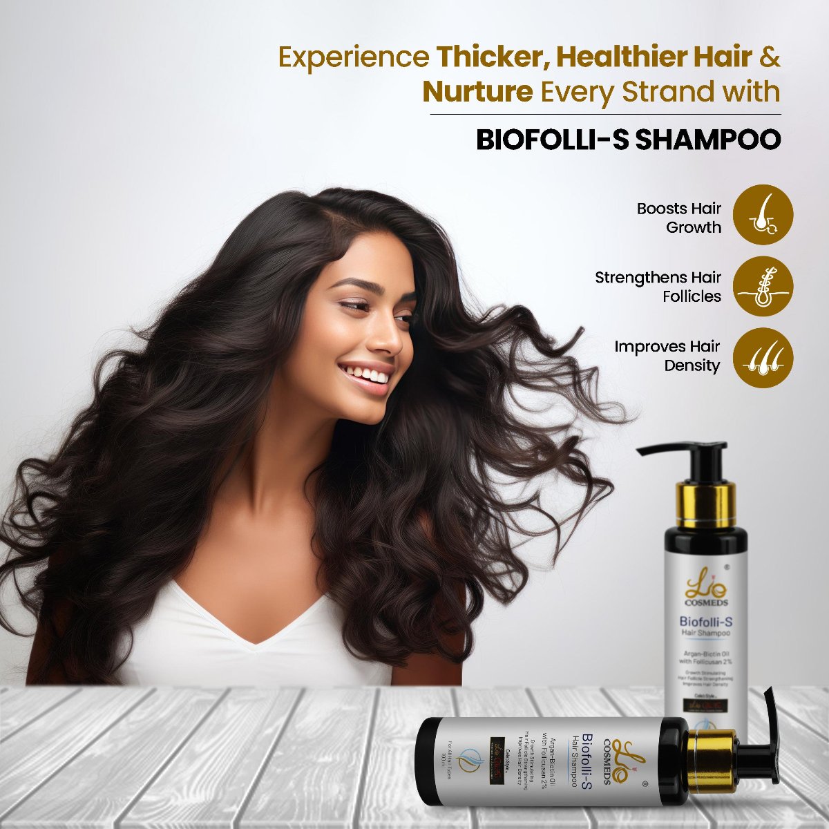 Biofolli-S Anti-Hair Fall Shampoo with Follicusan, Biotin, Argan & Oni ...