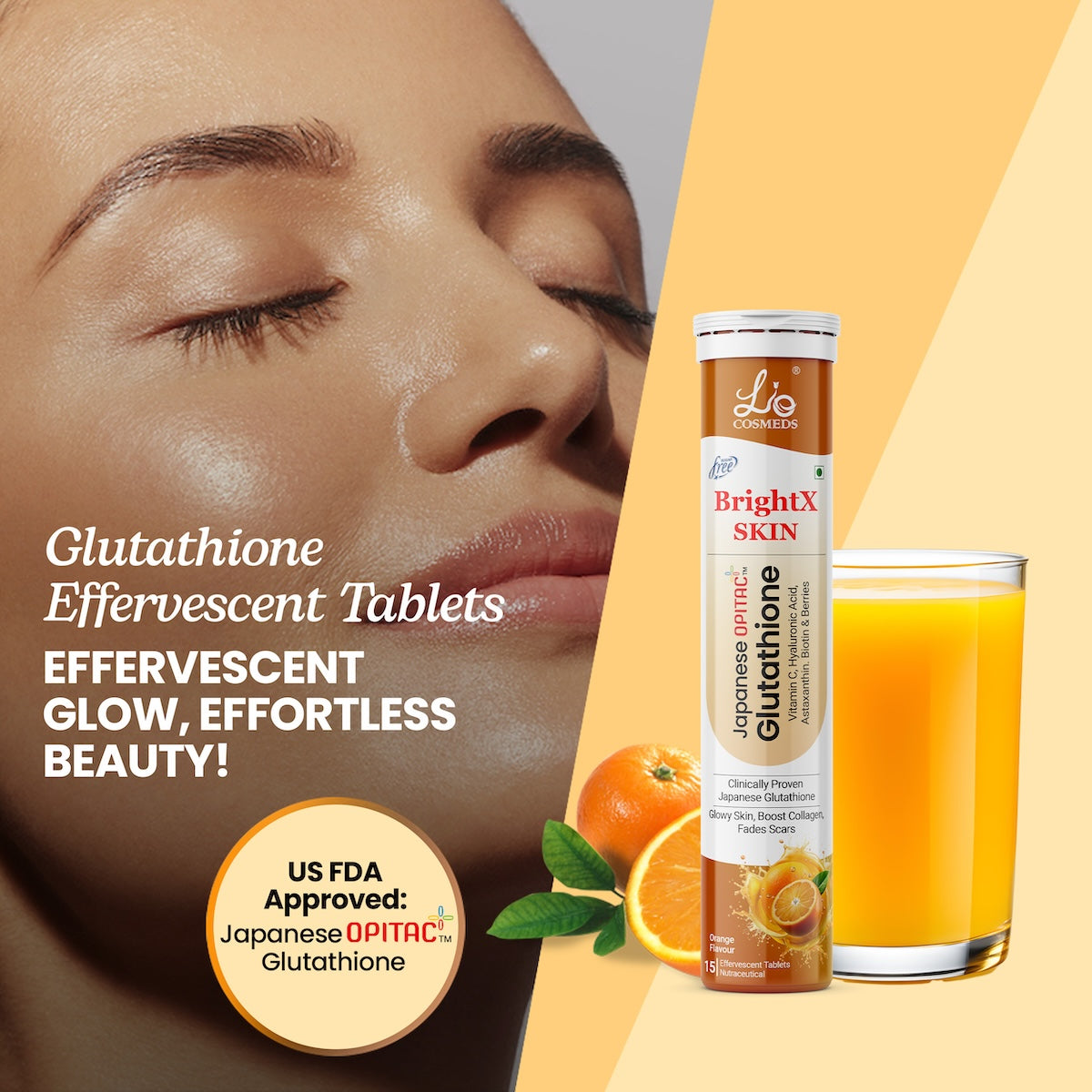 BrightX Opitac Japanese Glutathione Effervescent Tablets