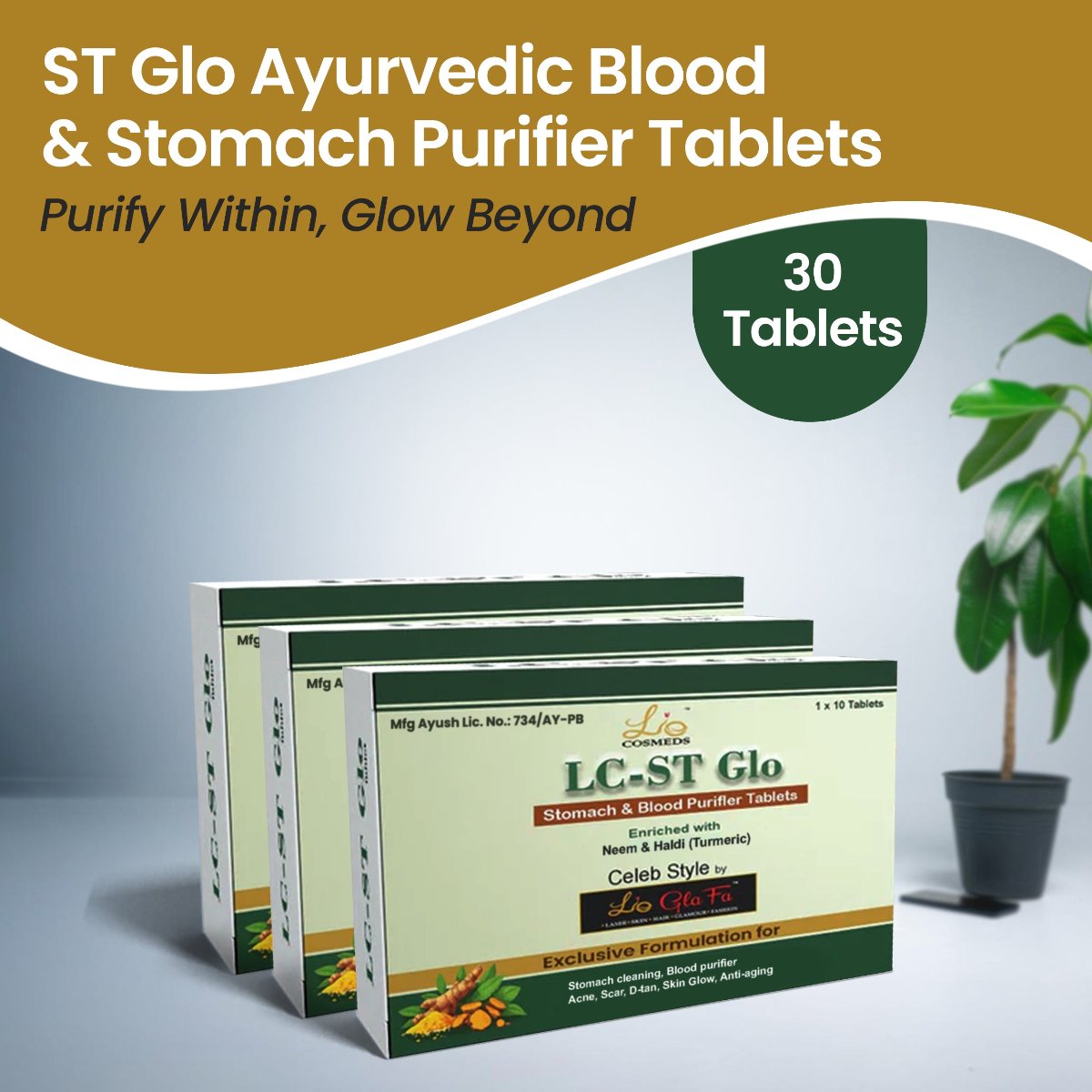 LC STGLO Ayurvedic Blood & Stomach Purifier Tablets (30 Tablets)