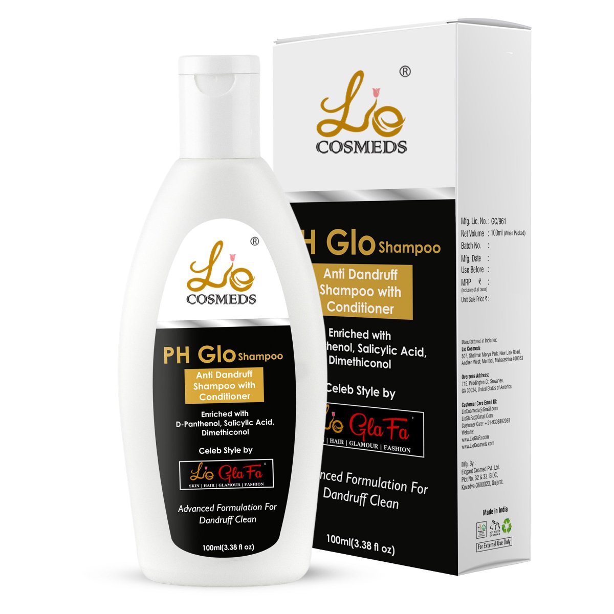 PHGLO Anti Dandruff Shampoo With Conditioner (FREE Doctors Consultation)