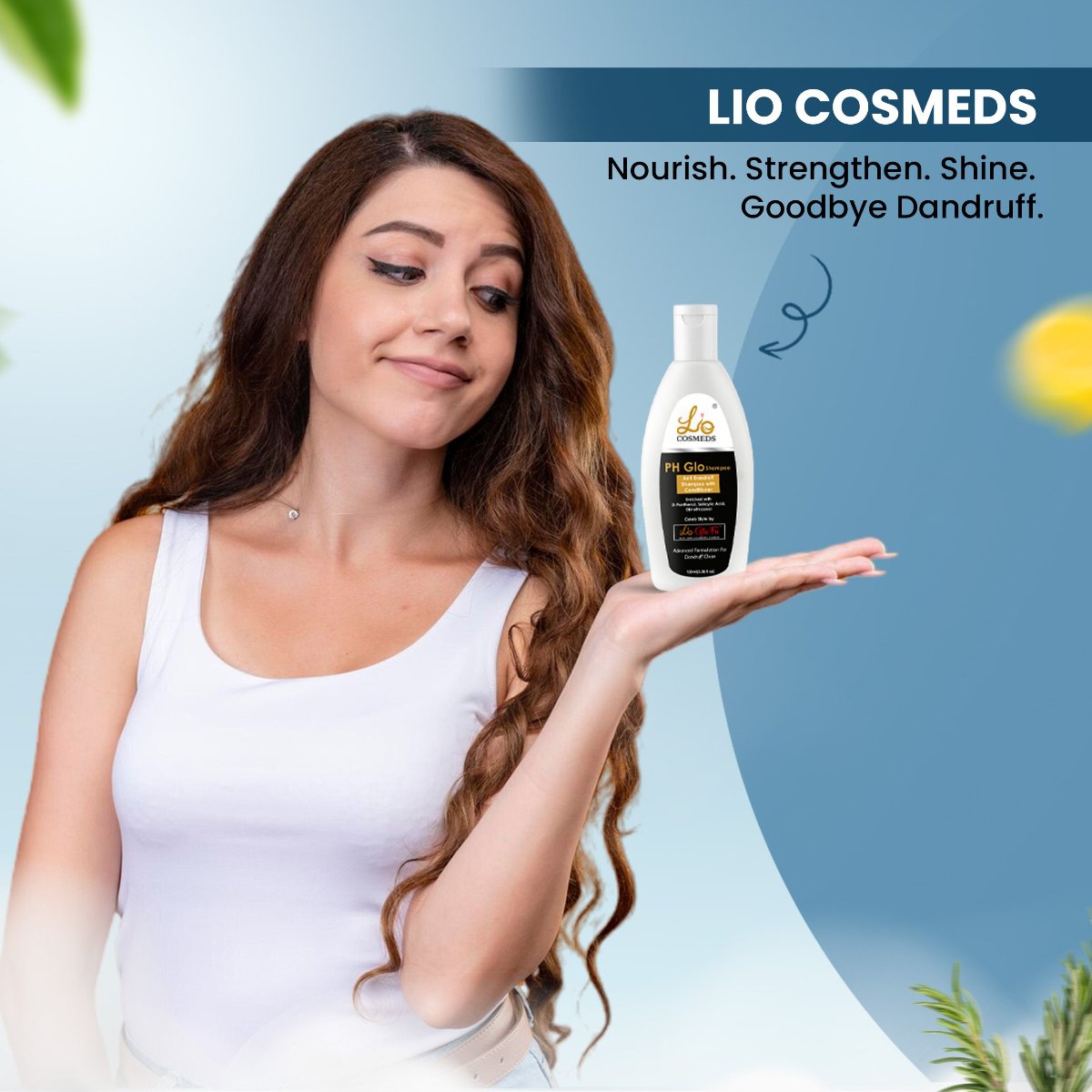 PHGLO Anti Dandruff Shampoo With Conditioner (FREE Doctors Consultation)