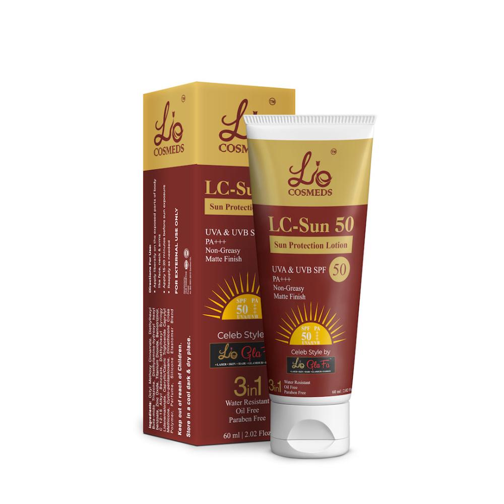 LC Sun 50 SPF50 Sun Protection (Matte Finish) Sunscreen Lotion (BUY 1 GET 1 FREE)