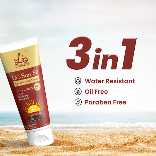 LC Sun 50 SPF50 Sun Protection (Matte Finish) Sunscreen Lotion